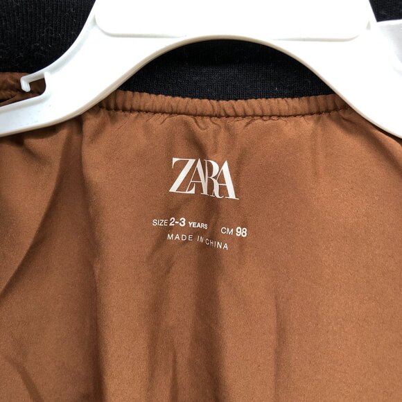 Zara Kids 2T-3T Puffer Jacket Black Quilted Collared Boys Girls Winter - Picture 4 of 9